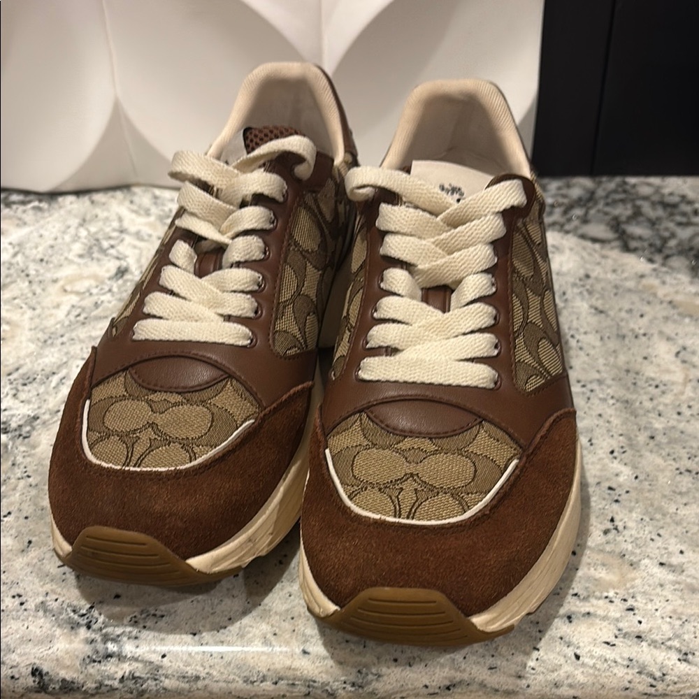 Coach Men's Brown Tech Runner Sneakers - Picture 2 of 4